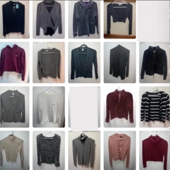18 Top Bundle Size Small-Sweaters & Long Sleeve Tops - Picture 1 of 8
